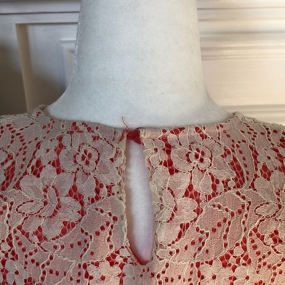 🌺Hope’s Laced with Love coral/cream top🌺 - Picture 5 of 7